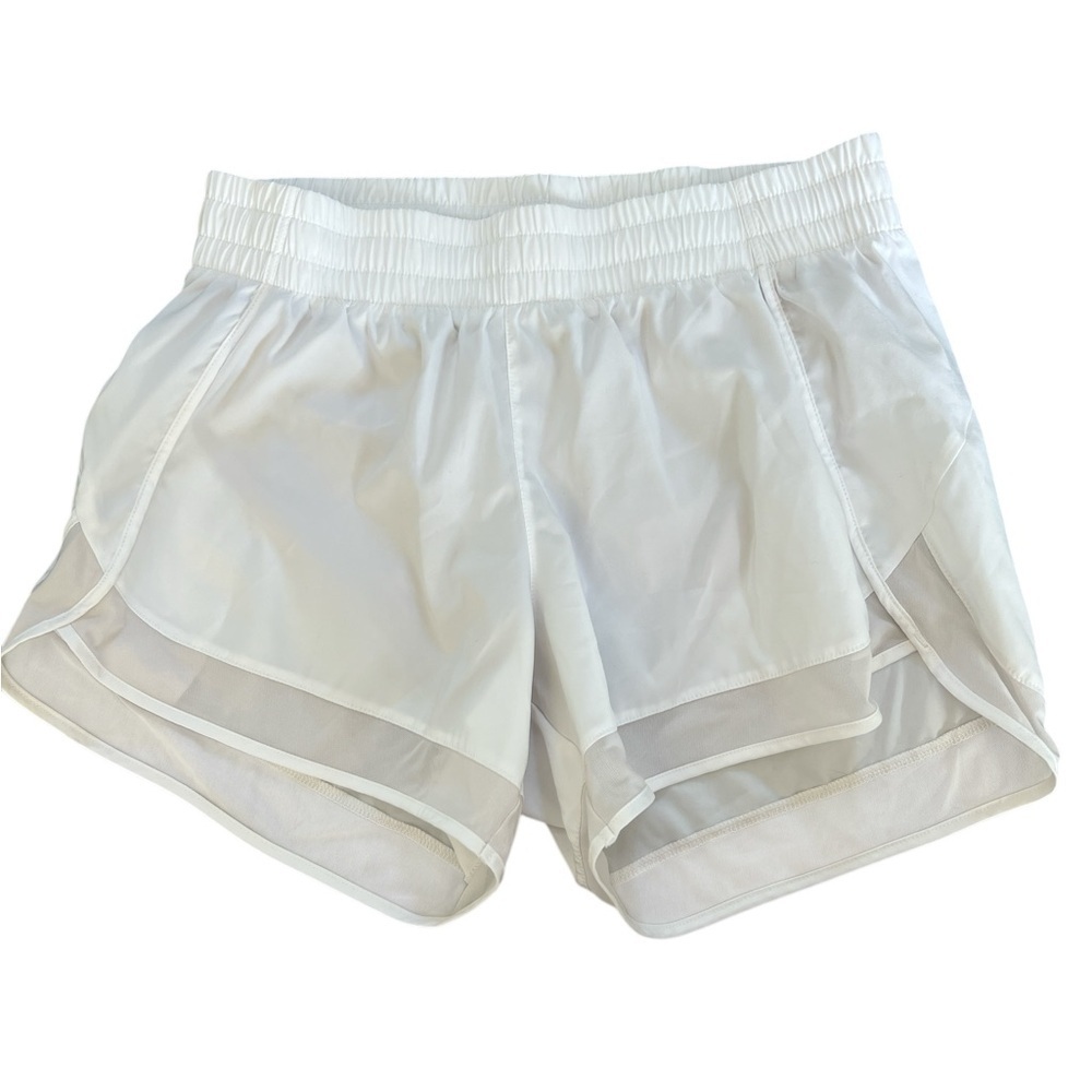 Athleta Mesh Racer Run Short 4” Lined Athletic Zip Pocket Small